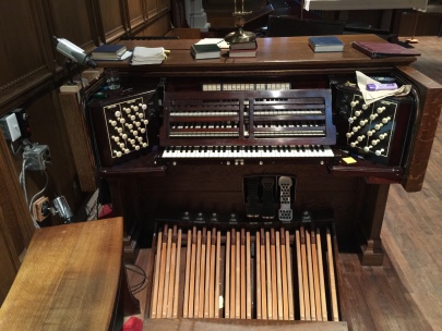Organ Console at Cathedral